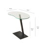 Hanah Home Fagioli - Mesa de centro negra con cristal templado